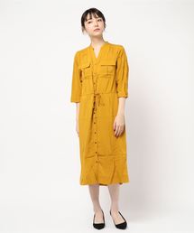 YECCA VECCA | ・レーヨンローン2WAY袖シャツワンピース ●(ワンピース)