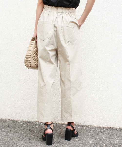 MODE ROBE(モードローブ)の「ワイドチノパンツ(チノパンツ・レディース・ブラック/アイボリー/ベージュ・FREE)」の5枚目の写真