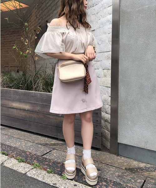 one after another NICE CLAUP(ワンアフターアナザーナイスクラップ)の「ドットチュールブラウス(シャツ/ブラウス・レディース・ベージュ/ピンク/アイボリー・FREE)」の15枚目の写真