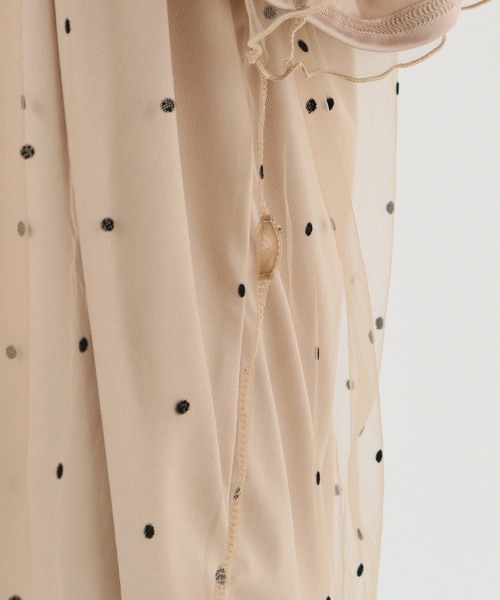 one after another NICE CLAUP(ワンアフターアナザーナイスクラップ)の「ドットチュールブラウス(シャツ/ブラウス・レディース・ベージュ/ピンク/アイボリー・FREE)」の12枚目の写真