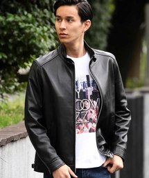 MEN'S BIGI | ラムレザー シングルライダース ジャケット(ライダースジャケット)
