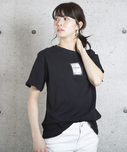 lala Born(ララボーン)の「lalaBorn/タグデザインTシャツ(Tシャツ/カットソー・レディース・ホワイト/ブラック/パープル/ピンク・FREE)」の14枚目の写真