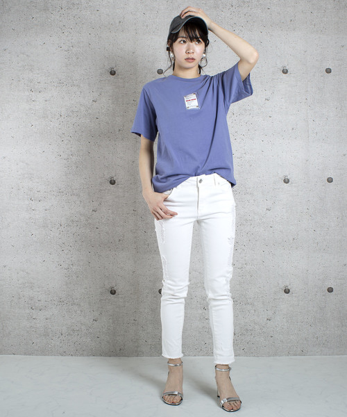 lala Born（ララボーン）の「lalaBorn/タグデザインTシャツ（Tシャツ/カットソー・レディース・ホワイト/ブラック/パープル/ピンク・FREE）」の18枚目の写真