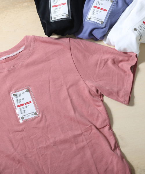 lala Born(ララボーン)の「lalaBorn/タグデザインTシャツ(Tシャツ/カットソー・レディース・ホワイト/ブラック/パープル/ピンク・FREE)」の9枚目の写真