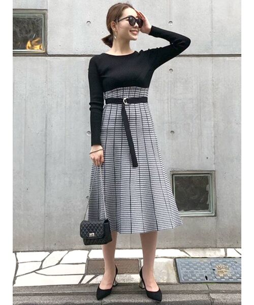 ワンピース Mercuryduo マーキュリーデュオ のワンピース ジャガードフレアニットワンピース を購入できます Mercuryduo ワンピースジャガードフレアニットワンピース ワンピース Mercuryduo マーキュリーデュオ のファッション 激安