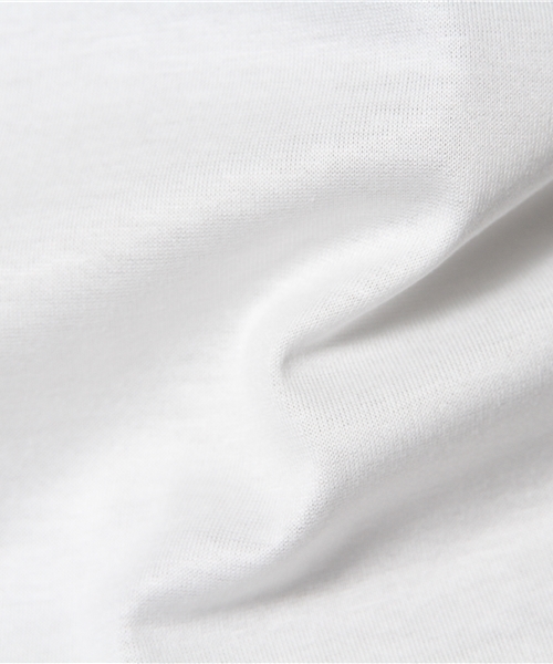 KATHARINE HAMNETT LONDON （キャサリンハムネットロンドン）の「HIGH COUNT SILKET / ハイカウントシルケットＴシャツ（Tシャツ/カットソー・メンズ・ネイビー/ホワイト/グリーン/ブルー・LARGE/MEDIUM/AL）」の6枚目の写真