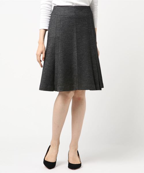 NARACAMICIE（ナラカミーチェ）の「《セットアップスーツ対応》バーズアイソフトフレアースカート（スカート・レディース・ベージュ/ネイビー/グレー・SMALL/MEDIUM/LARGE）」の19枚目の写真