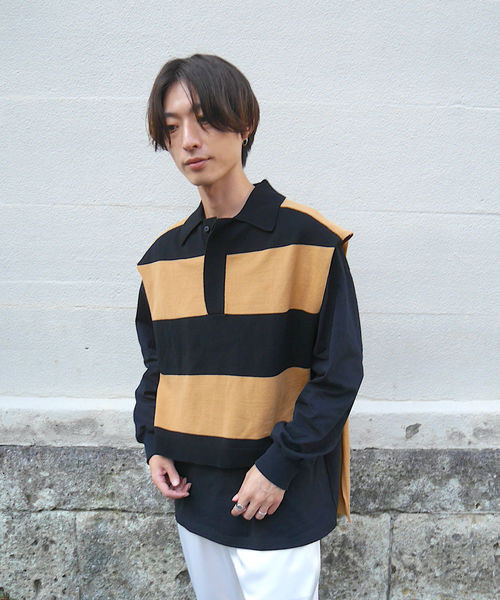 SUPERTHANKS（スーパーサンクス）の「ポンチョベスト（ユニセックス）（ベスト・メンズ・ホワイト/ブラック/ホワイト×ブラック/グリーン系その他/ベージュ×ブラック・SMALL/MEDIUM/LARGE）」の16枚目の写真