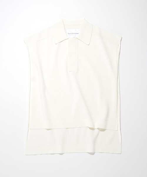 SUPERTHANKS（スーパーサンクス）の「ポンチョベスト（ユニセックス）（ベスト・メンズ・ホワイト/ブラック/ホワイト×ブラック/グリーン系その他/ベージュ×ブラック・SMALL/MEDIUM/LARGE）」の15枚目の写真