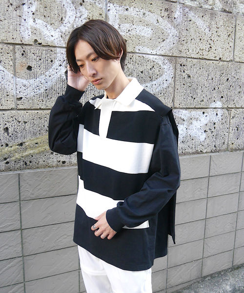 SUPERTHANKS（スーパーサンクス）の「ポンチョベスト（ユニセックス）（ベスト・メンズ・ホワイト/ブラック/ホワイト×ブラック/グリーン系その他/ベージュ×ブラック・SMALL/MEDIUM/LARGE）」の18枚目の写真