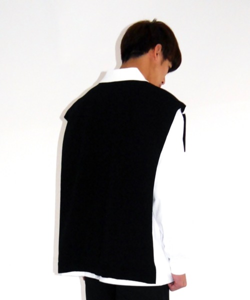 SUPERTHANKS（スーパーサンクス）の「ポンチョベスト（ユニセックス）（ベスト・メンズ・ホワイト/ブラック/ホワイト×ブラック/グリーン系その他/ベージュ×ブラック・SMALL/MEDIUM/LARGE）」の21枚目の写真