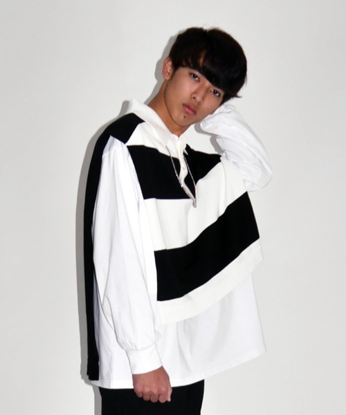 SUPERTHANKS（スーパーサンクス）の「ポンチョベスト（ユニセックス）（ベスト・メンズ・ホワイト/ブラック/ホワイト×ブラック/グリーン系その他/ベージュ×ブラック・SMALL/MEDIUM/LARGE）」の22枚目の写真
