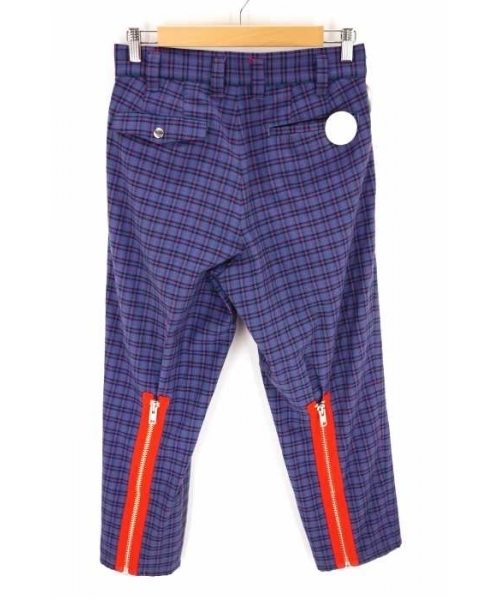 KIDILL ボンテージパンツ 19SS ブランド古着】19SS Bondage Pants チェック柄裾ジップボンテージ