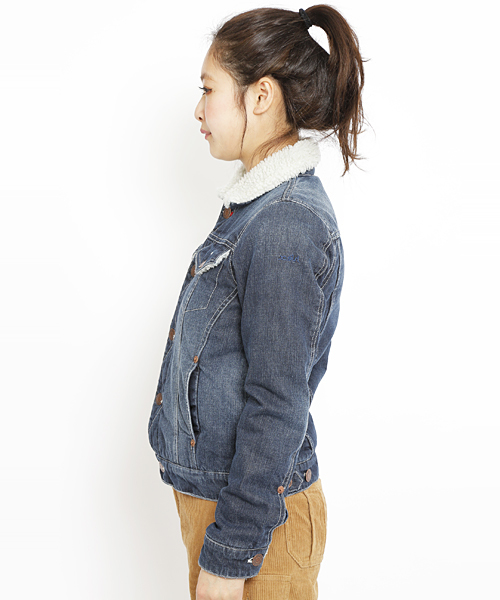 X-girl（エックスガール）の「BOA COLLAR JACKET（その他アウター・レディース・ブラック/インディゴブルー/バーガンディー・1/2）」の5枚目の写真