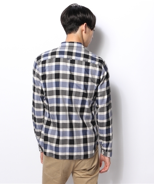 AMERICAN RAG CIE（アメリカンラグシー）の「AMEICAN RAG CIE ブロックチェックシャツ 107-ANB-M142-SH047（シャツ/ブラウス・メンズ・ブラウン/ブルー・1/2）」の5枚目の写真
