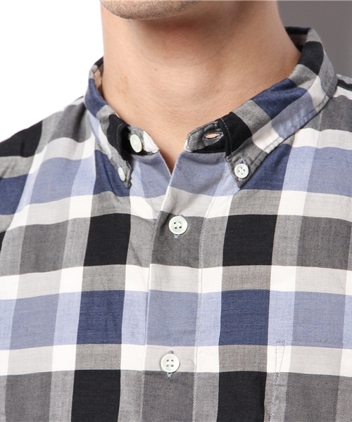 AMERICAN RAG CIE（アメリカンラグシー）の「AMEICAN RAG CIE ブロックチェックシャツ 107-ANB-M142-SH047（シャツ/ブラウス・メンズ・ブラウン/ブルー・1/2）」の6枚目の写真