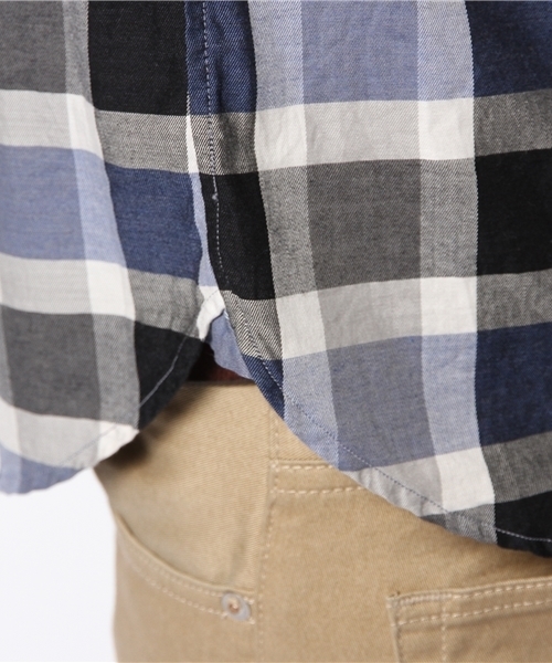 AMERICAN RAG CIE（アメリカンラグシー）の「AMEICAN RAG CIE ブロックチェックシャツ 107-ANB-M142-SH047（シャツ/ブラウス・メンズ・ブラウン/ブルー・1/2）」の8枚目の写真