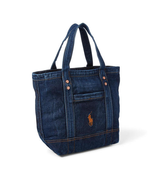 スモール デニム トート バッグ トートバッグ Polo Ralph Lauren ポロラルフローレン のファッション通販 Zozotown