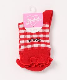 PINKHUNT ギンガムクルーソックス 3806