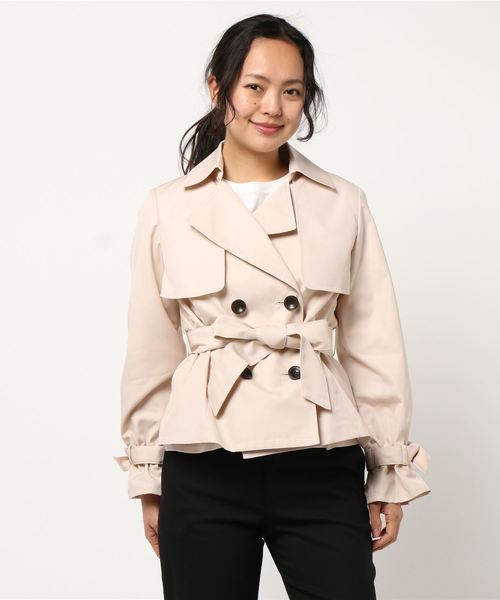 セール ショートトレンチコート トレンチコート トレンチコート Laisse Laisse Passe レッセパッセ のファッション