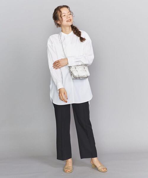 BEAUTY&YOUTH UNITED ARROWS（ビューティーアンドユースユナイテッドアローズ）の「BY コットンタイプライターワイドスキッパーネックシャツ（シャツ/ブラウス・レディース・その他1/ライトピンク/ホワイト・FREE）」の12枚目の写真