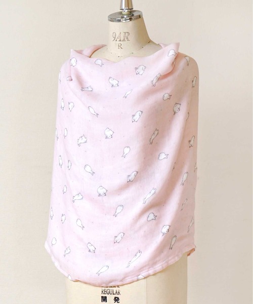 10mois(ディモワ)の「【10mois】 SWADDLE bamboo(スワドルバンブー)(おくるみ・キッズ・ピンク/ライトグレー/ホワイト・FREE)」の1枚目の写真