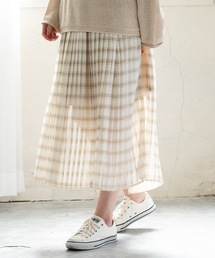 MODE ROBE | シフォンチェックプリーツスカート(スカート)