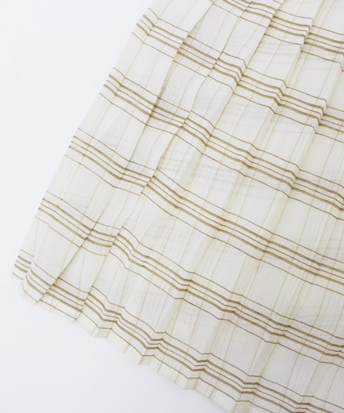 MODE ROBE(モードローブ)の「シフォンチェックプリーツスカート(スカート・レディース・アイボリー・FREE)」の11枚目の写真