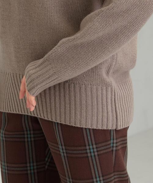 green label relaxing（グリーンレーベルリラクシング）の「FFC W/CA Vネック プルオーバー ニット（ニット/セーター・レディース・オフホワイト/モカ/パープル/ライトブルー・FREE）」の9枚目の写真
