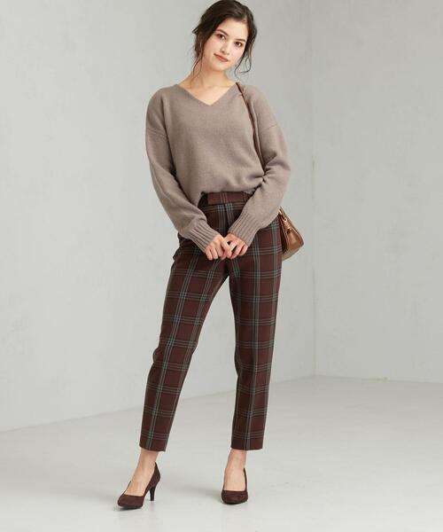green label relaxing（グリーンレーベルリラクシング）の「FFC W/CA Vネック プルオーバー ニット（ニット/セーター・レディース・オフホワイト/モカ/パープル/ライトブルー・FREE）」の11枚目の写真