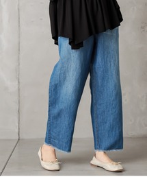 PUAL CE CIN | 綿麻デニムタックパンツ(デニムパンツ)