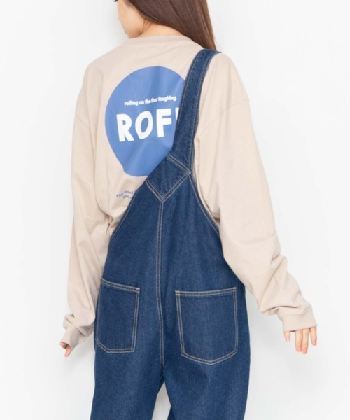 WEGO（ウィゴー）の「WEGO/ROFLサークルロゴプリントロンT（Tシャツ/カットソー・レディース・ホワイト/ベージュ・LARGE/MEDIUM/SMALL）」の2枚目の写真