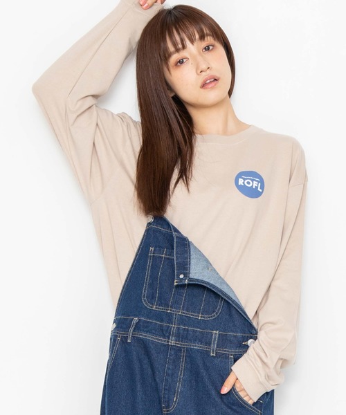 WEGO（ウィゴー）の「WEGO/ROFLサークルロゴプリントロンT（Tシャツ/カットソー・レディース・ホワイト/ベージュ・LARGE/MEDIUM/SMALL）」の5枚目の写真