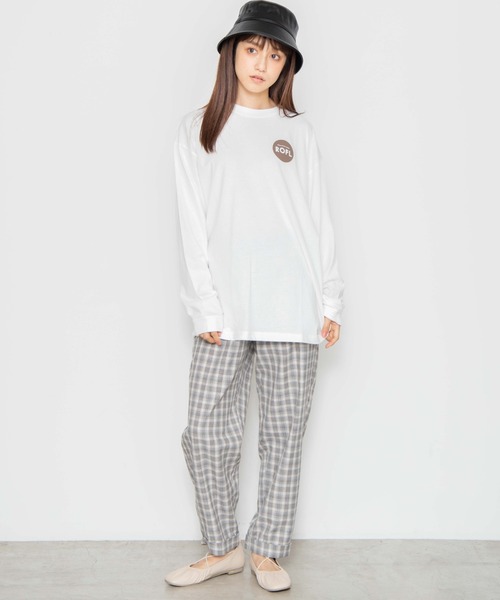 WEGO（ウィゴー）の「WEGO/ROFLサークルロゴプリントロンT（Tシャツ/カットソー・レディース・ホワイト/ベージュ・LARGE/MEDIUM/SMALL）」の11枚目の写真