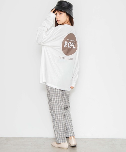 WEGO（ウィゴー）の「WEGO/ROFLサークルロゴプリントロンT（Tシャツ/カットソー・レディース・ホワイト/ベージュ・LARGE/MEDIUM/SMALL）」の14枚目の写真