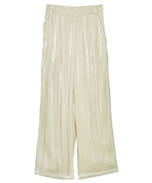 AMERI（アメリ）の「GLOSSY TUCK PANTS（デニムパンツ）」 - WEAR 