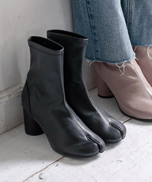 KOBE LETTUCE（コウベレタス）の「足袋ストレッチブーツ（ブーツ・レディース・ベージュ/キャメル/モカ/ブラック・L/LL/M/S）」の2枚目の写真