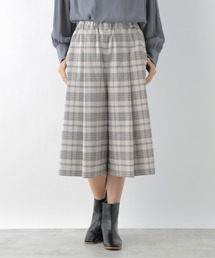 ムジチェックキュロットパンツ　895621