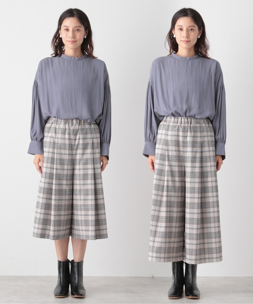 LEPSIM（レプシィム）の「ムジチェックキュロットパンツ　895621（その他パンツ・レディース・ブラック/グレー系その他/ブラウン系その他・FREE/TALL）」の7枚目の写真