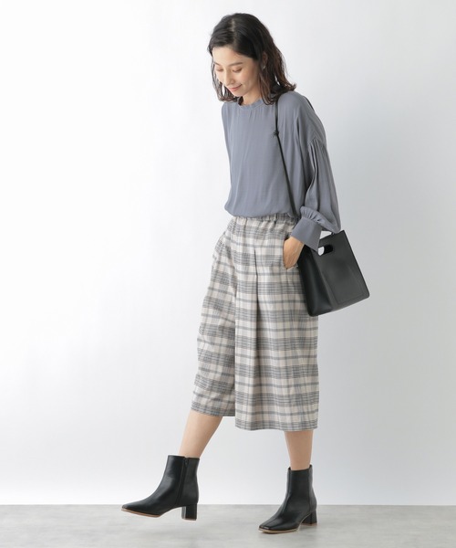 LEPSIM（レプシィム）の「ムジチェックキュロットパンツ　895621（その他パンツ・レディース・ブラック/グレー系その他/ブラウン系その他・FREE/TALL）」の5枚目の写真