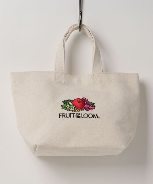FRUIT OF THE LOOM(フルーツオブザルーム)の「FRUIT OF THE LOOM EMB LUNCH TOTE(トートバッグ・レディース・ミント/オフホワイト/ブラウン/ネイビー/オレンジ/ブラック・FREE)」の2枚目の写真