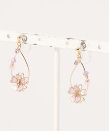 カヤ（カヤ）の「【カヤ】咲き桜イヤリング（イヤリング）」