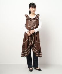 PINK HOUSE（ピンクハウス）の「配色フリルエプロンドレス