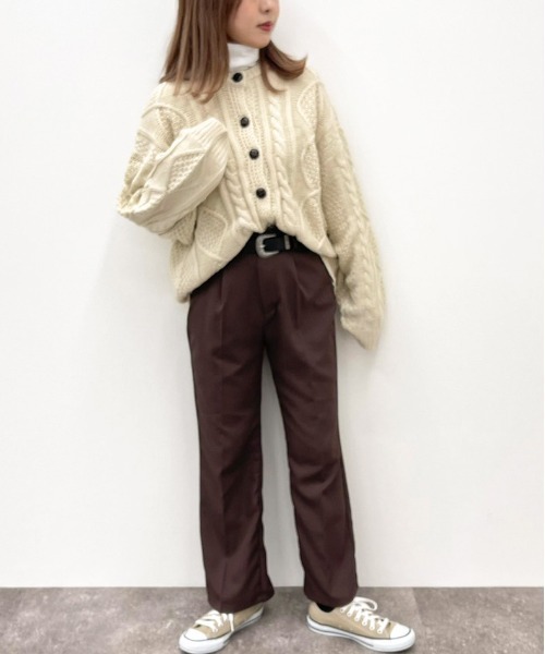 apres jour mignon(アプレジュールミニョン)の「リブタートルインナー【ZOZOTOWN限定アイテム】(Tシャツ/カットソー・レディース・オフホワイト/ブラック/ダークブラウン・フリー/X-LARGE)」の10枚目の写真