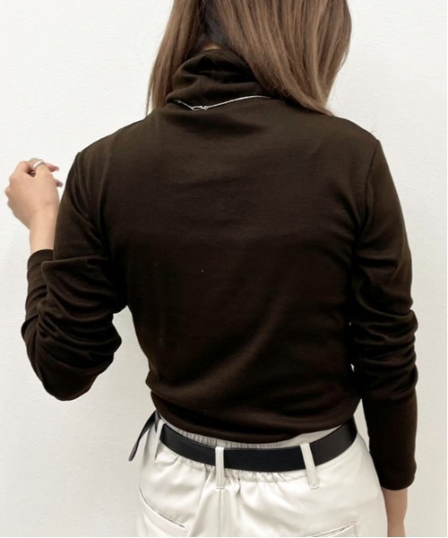 apres jour mignon(アプレジュールミニョン)の「リブタートルインナー【ZOZOTOWN限定アイテム】(Tシャツ/カットソー・レディース・オフホワイト/ブラック/ダークブラウン・フリー/X-LARGE)」の22枚目の写真