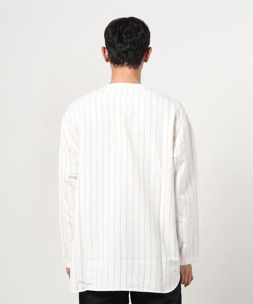 grn(ジーアールエヌ)の「◇RAYONMIXLOOSEPULLOVERSHIRT コットン×リネン×レーヨンビックシルエットプルオーバーシャツ(シャツ/ブラウス・メンズ・ベージュ/ホワイト/ブルー/グリーン/ブラック・L/M)」の16枚目の写真