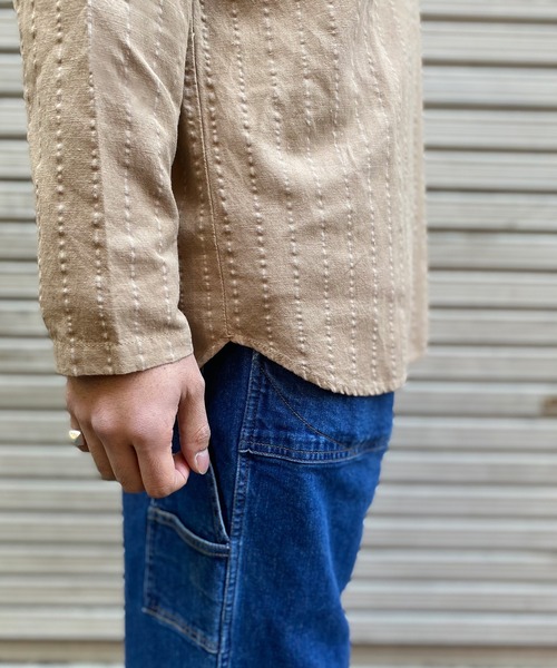 grn(ジーアールエヌ)の「◇RAYONMIXLOOSEPULLOVERSHIRT コットン×リネン×レーヨンビックシルエットプルオーバーシャツ(シャツ/ブラウス・メンズ・ベージュ/ホワイト/ブルー/グリーン/ブラック・L/M)」の7枚目の写真