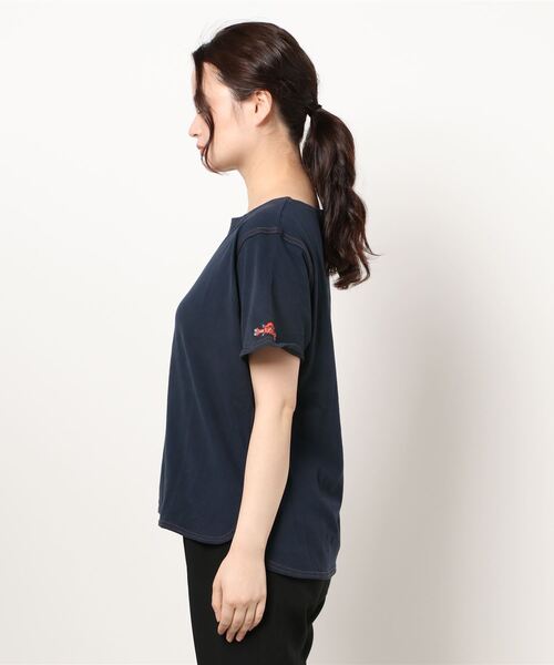 チチカカ（チチカカ）の「ワンポイント刺繍Ｔシャツ（Tシャツ/カットソー・レディース・パープル/ネイビー/オフホワイト/グリーン・MEDIUM/LARGE）」の20枚目の写真