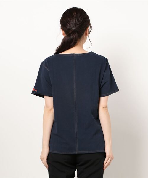 チチカカ（チチカカ）の「ワンポイント刺繍Ｔシャツ（Tシャツ/カットソー・レディース・パープル/ネイビー/オフホワイト/グリーン・MEDIUM/LARGE）」の21枚目の写真