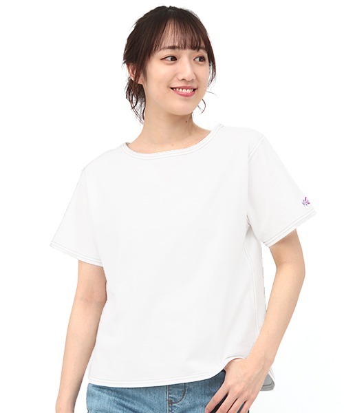 チチカカ（チチカカ）の「ワンポイント刺繍Ｔシャツ（Tシャツ/カットソー・レディース・パープル/ネイビー/オフホワイト/グリーン・MEDIUM/LARGE）」の5枚目の写真